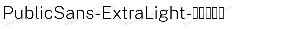 PublicSans-ExtraLight字体转换