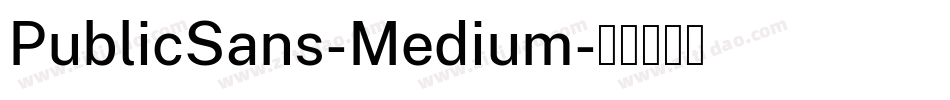 PublicSans-Medium字体转换