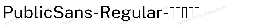 PublicSans-Regular字体转换