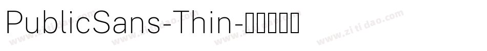 PublicSans-Thin字体转换