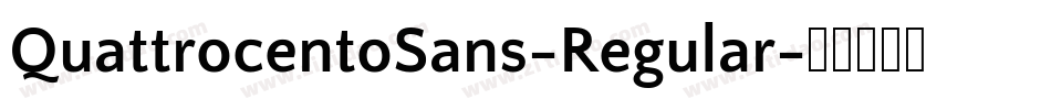 QuattrocentoSans-Regular字体转换