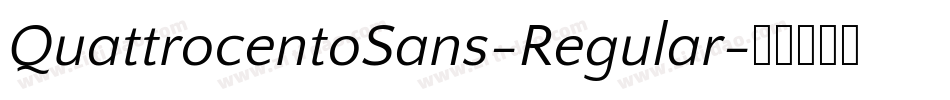 QuattrocentoSans-Regular字体转换