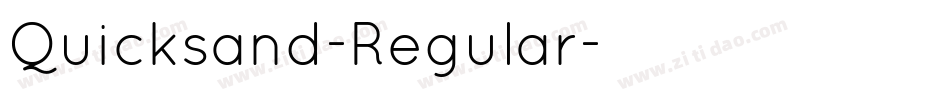 Quicksand-Regular字体转换