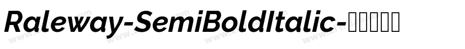 Raleway-SemiBoldItalic字体转换