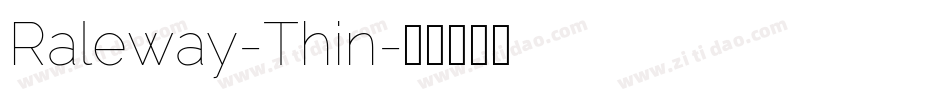 Raleway-Thin字体转换