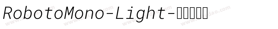 RobotoMono-Light字体转换