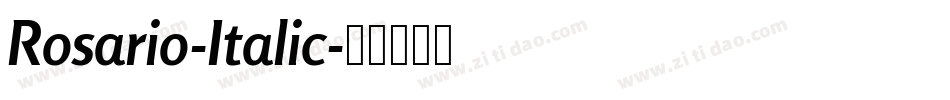 Rosario-Italic字体转换
