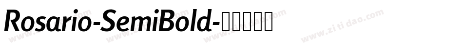 Rosario-SemiBold字体转换