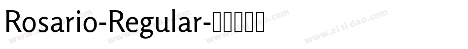 Rosario-Regular字体转换