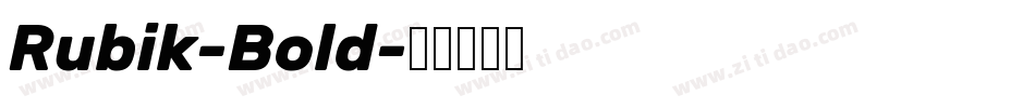 Rubik-Bold字体转换