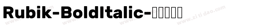 Rubik-BoldItalic字体转换