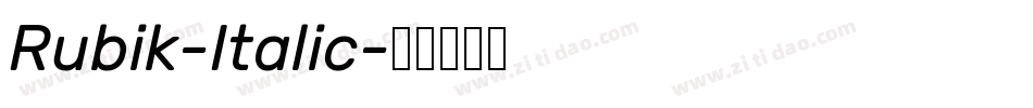 Rubik-Italic字体转换