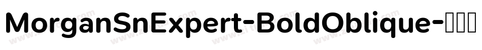 MorganSnExpert-BoldOblique字体转换