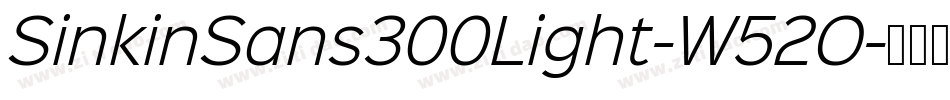 SinkinSans300Light-W52O字体转换