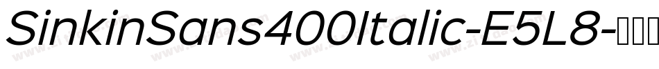 SinkinSans400Italic-E5L8字体转换