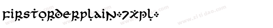 FirstOrderPlain-7xpl字体转换
