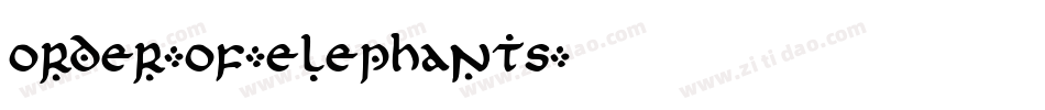 order-of-elephants字体转换
