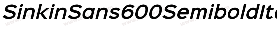 SinkinSans600SemiboldItalic-p52O字体转换