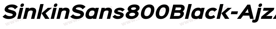 SinkinSans800Black-AjzA字体转换