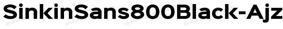 SinkinSans800Black-AjzA字体转换