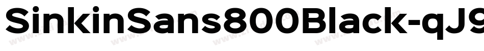 SinkinSans800Black-qJ95字体转换