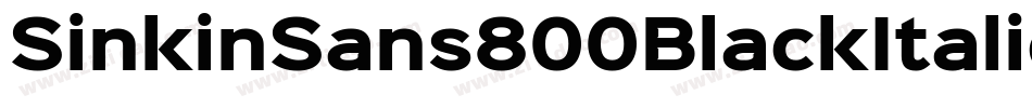 SinkinSans800BlackItalic-q1V5字体转换