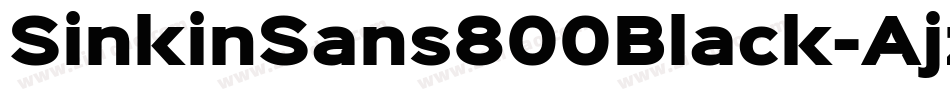 SinkinSans800Black-AjzA字体转换