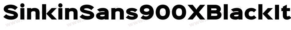 SinkinSans900XBlackItalic-J8zM字体转换