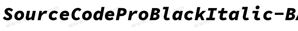 SourceCodeProBlackItalic-BA9B字体转换