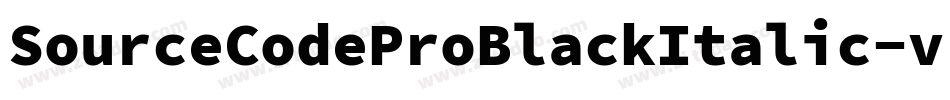 SourceCodeProBlackItalic-vrB4字体转换