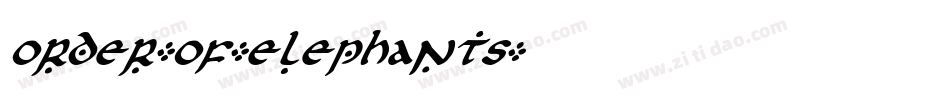 order-of-elephants字体转换
