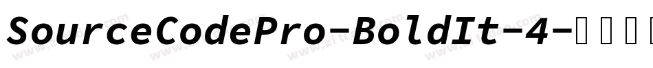 SourceCodePro-BoldIt-4字体转换