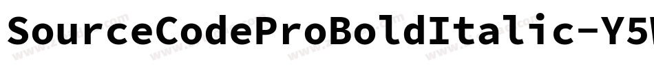 SourceCodeProBoldItalic-Y5Wq字体转换