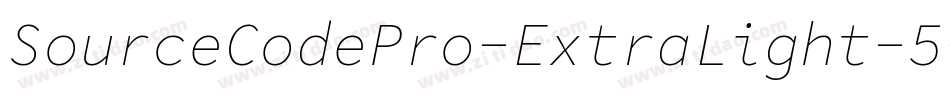 SourceCodePro-ExtraLight-5字体转换