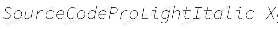 SourceCodeProLightItalic-XgvZ字体转换
