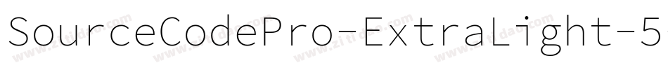 SourceCodePro-ExtraLight-5字体转换