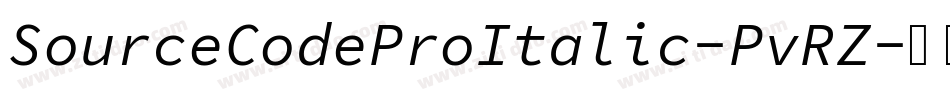 SourceCodeProItalic-PvRZ字体转换