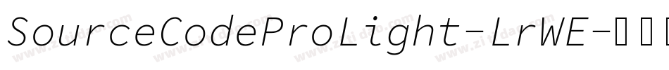 SourceCodeProLight-LrWE字体转换