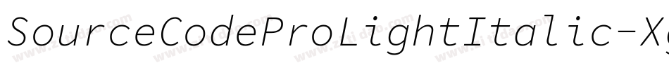 SourceCodeProLightItalic-XgvZ字体转换