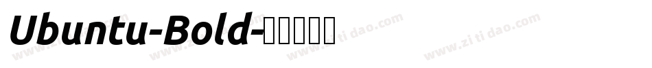 Ubuntu-Bold字体转换