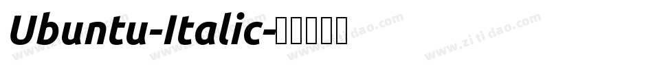 Ubuntu-Italic字体转换