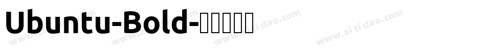 Ubuntu-Bold字体转换