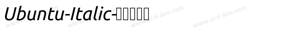 Ubuntu-Italic字体转换
