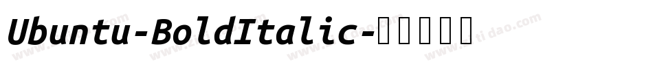 Ubuntu-BoldItalic字体转换