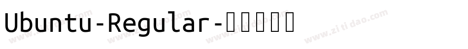 Ubuntu-Regular字体转换