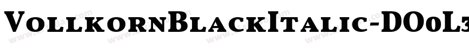 VollkornBlackItalic-DO0L3字体转换