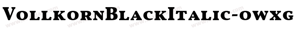 VollkornBlackItalic-owxgx字体转换