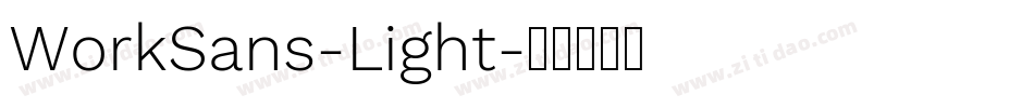 WorkSans-Light字体转换