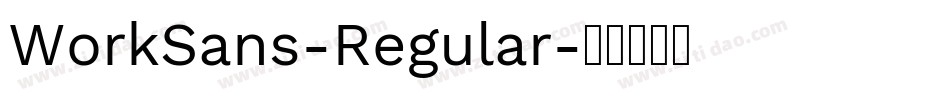 WorkSans-Regular字体转换