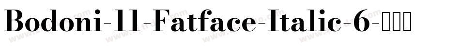 Bodoni-11-Fatface-Italic-6字体转换